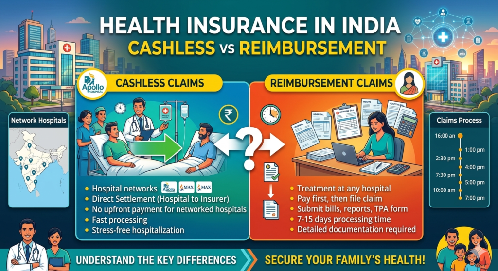 Health Insurance in India: Cashless vs Reimbursement
